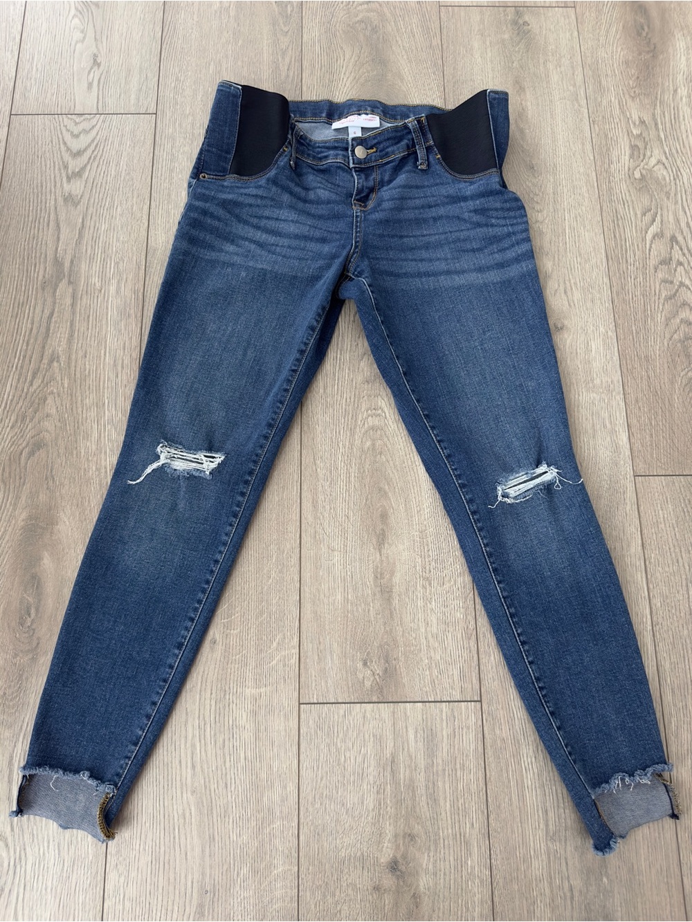 isabel maternity skinny jeans medium wash size 6